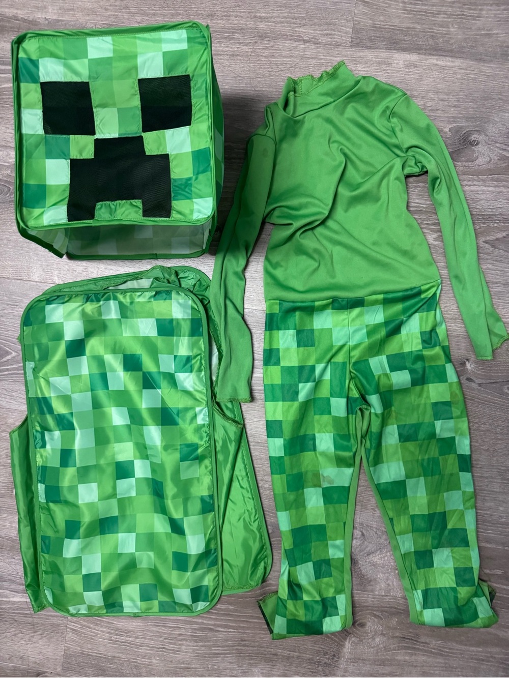 Minecraft Creeper Kids Pop-Out Costume - Green - Picture 2 of 2